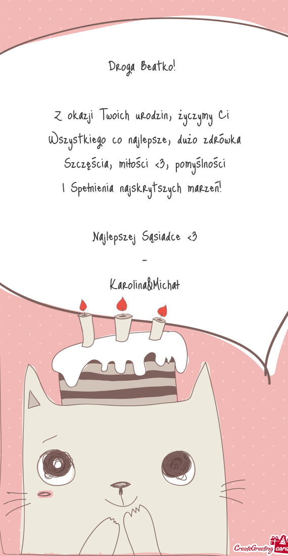 Wszystkiego co najlepsze, dużo zdrówka