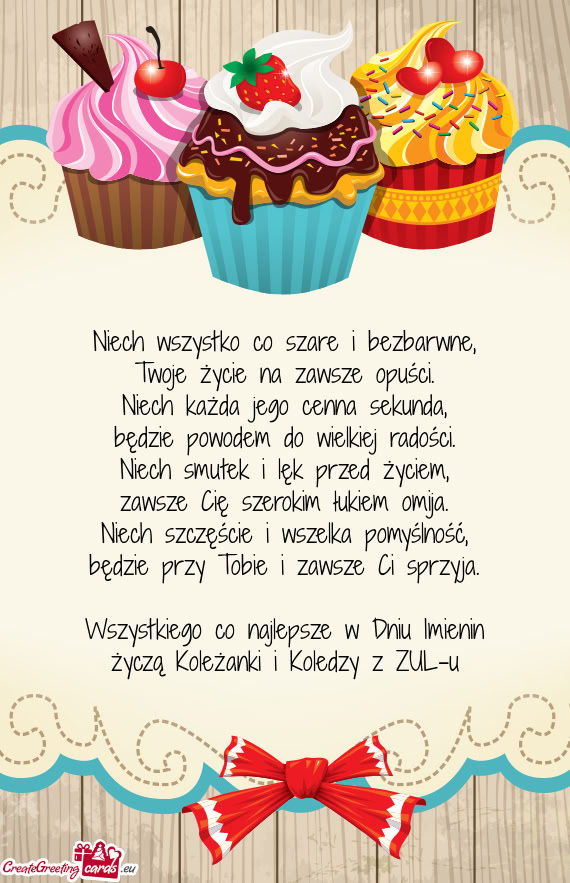 Wszystkiego co najlepsze w Dniu Imienin życzą Koleżanki i Koledzy z ZUL-u