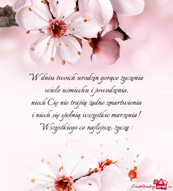 Wszystkiego co najlepsze, życzą