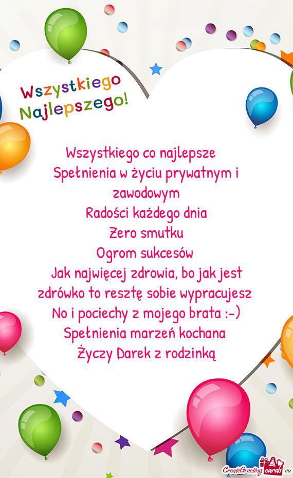 Wszystkiego co najlepsze ❤️