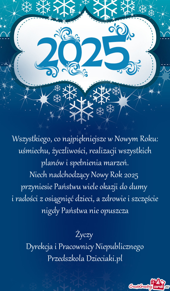 Wszystkiego, co najpiękniejsze w Nowym Roku