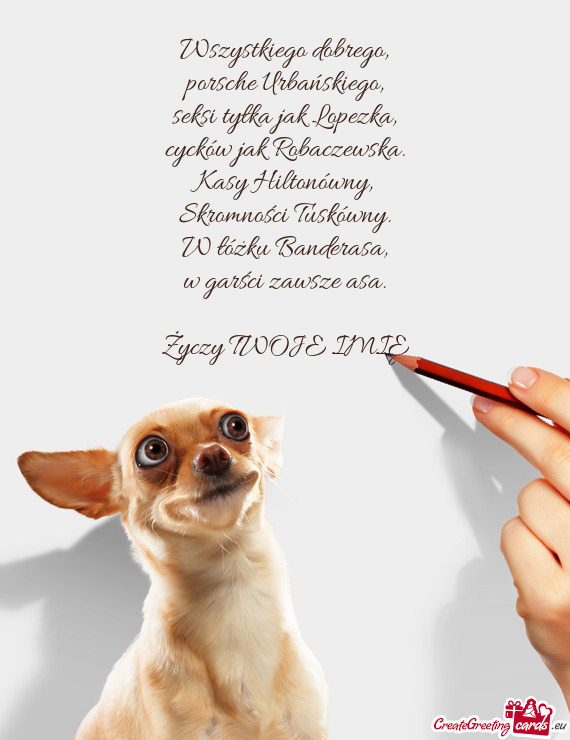 Wszystkiego dobrego,  porsche Urbańskiego,  seksi tyłka jak Lopezka,