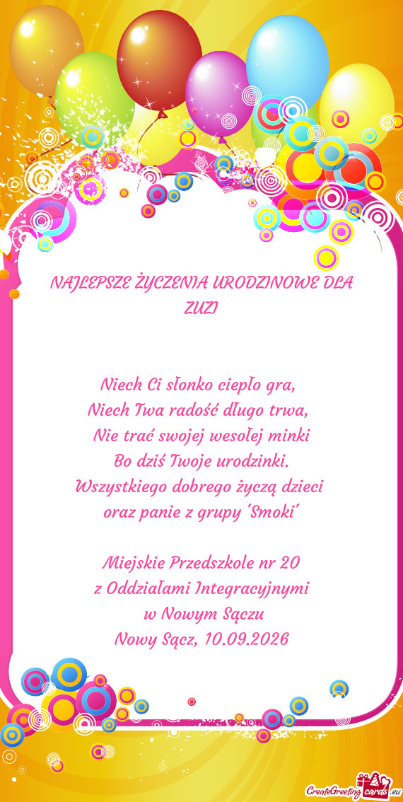 Wszystkiego dobrego życzą dzieci