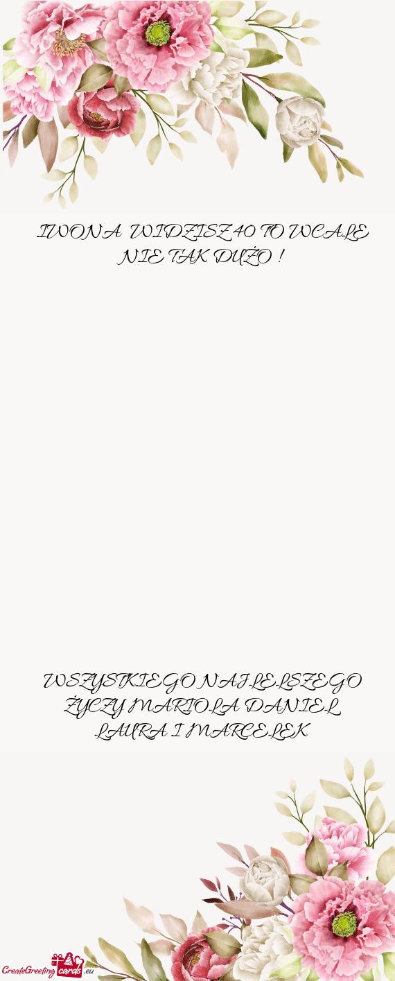 WSZYSTKIEGO NAJLELSZEGO MARIOLA DANIEL LAURA I MARCELEK