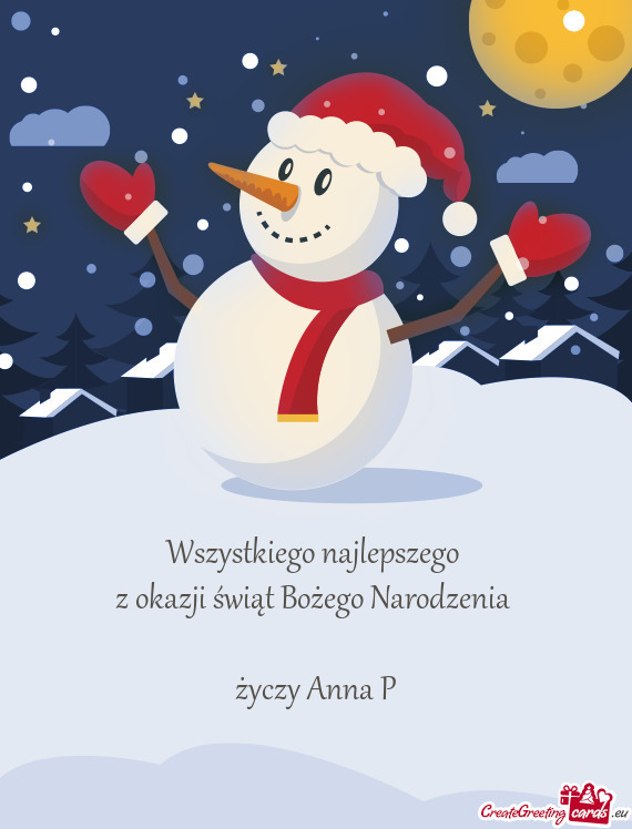 Wszystkiego najlepszego 
 z okazji świąt Bożego Narodzenia 
 
 życzy Anna P