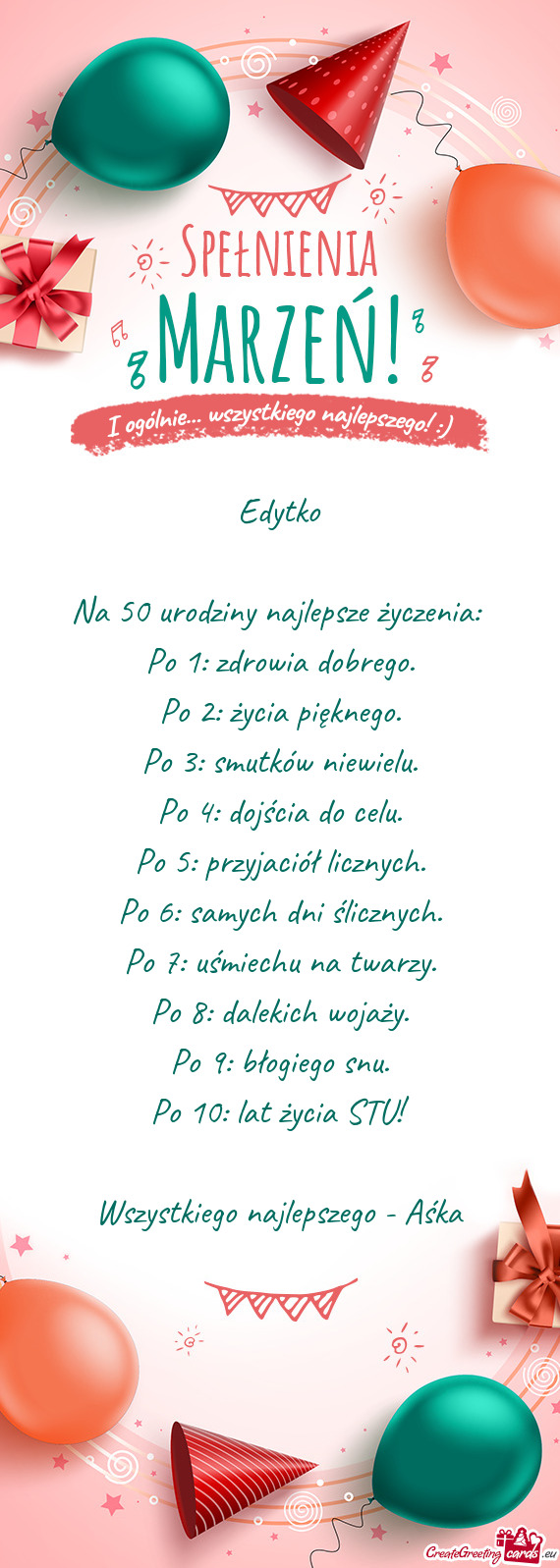 Wszystkiego najlepszego - Aśka