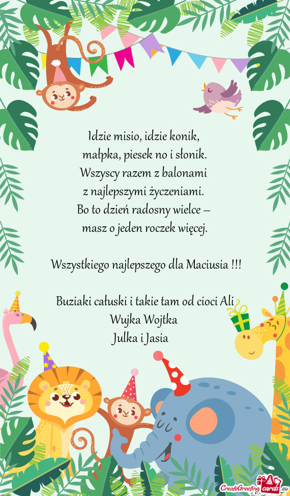 Wszystkiego najlepszego dla Maciusia