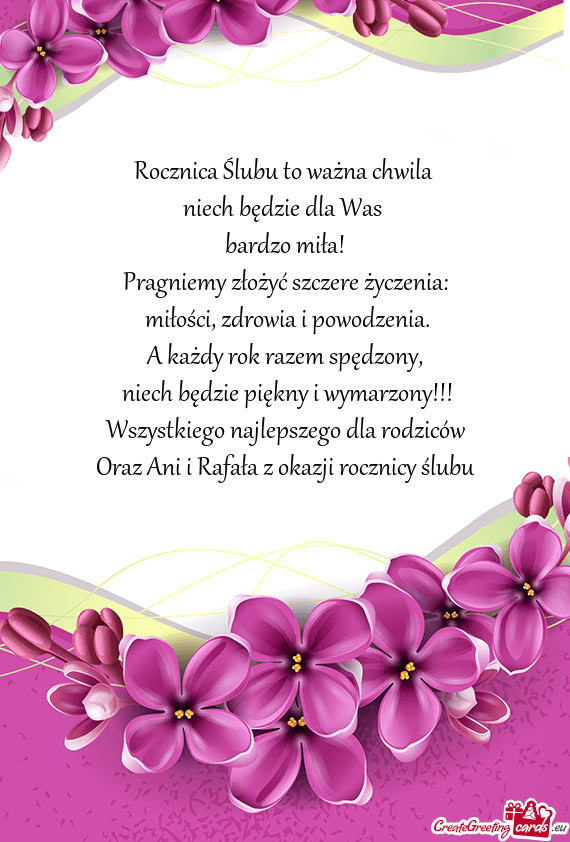 Wszystkiego najlepszego dla rodziców