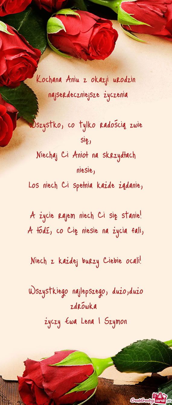 Wszystkiego najlepszego, dużo,dużo zdrówka