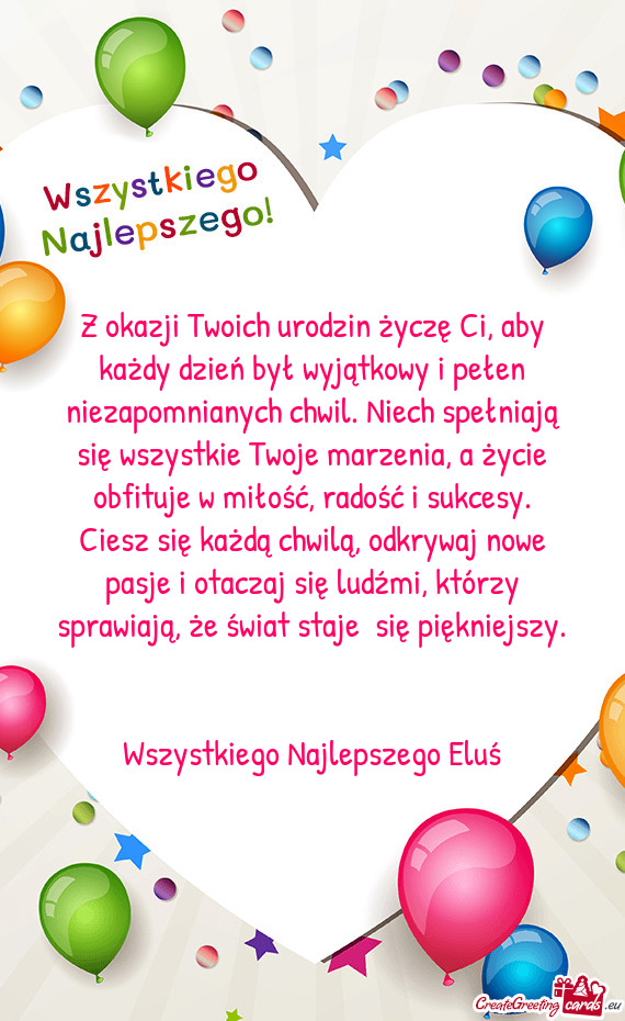 Wszystkiego Najlepszego Eluś