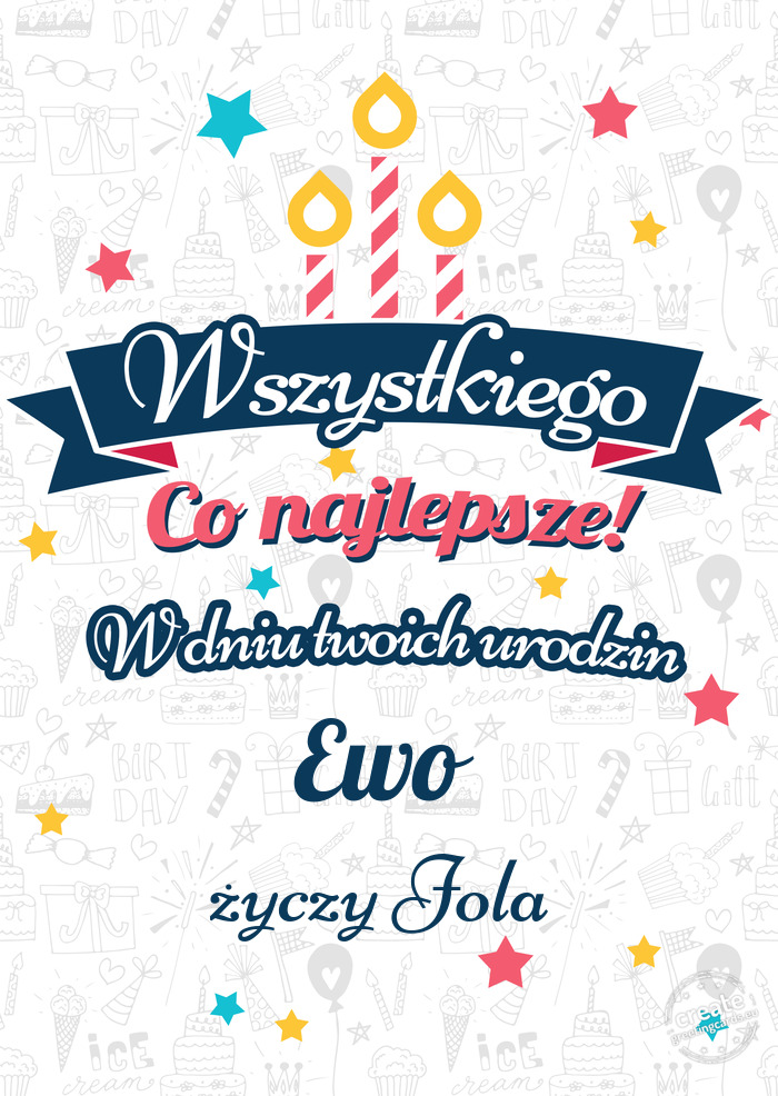 Wszystkiego najlepszego Ewo z okazji urodzin Jola