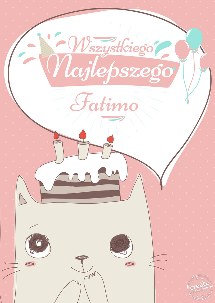 Wszystkiego najlepszego Fatimo z okazji urodzin