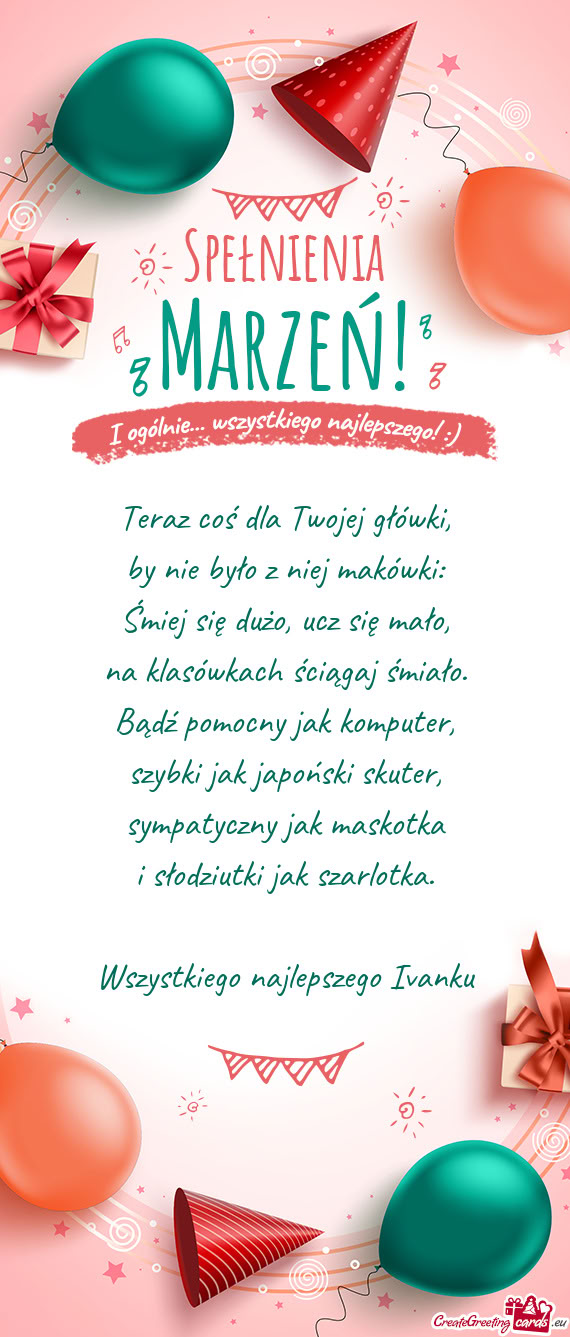 Wszystkiego najlepszego Ivanku