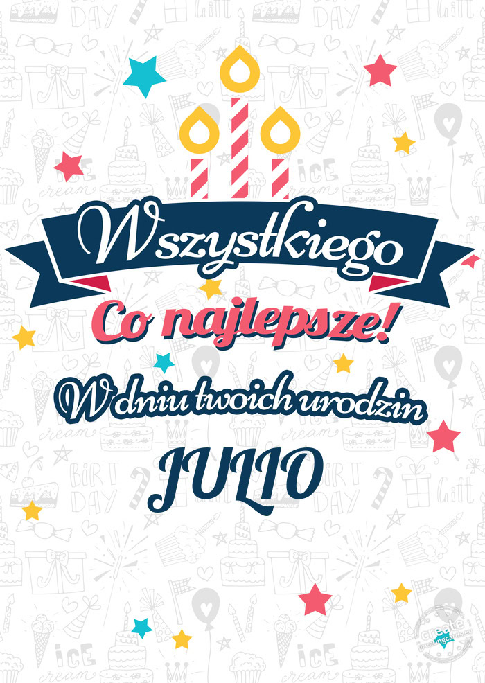 Wszystkiego najlepszego JULIO z okazji urodzin
