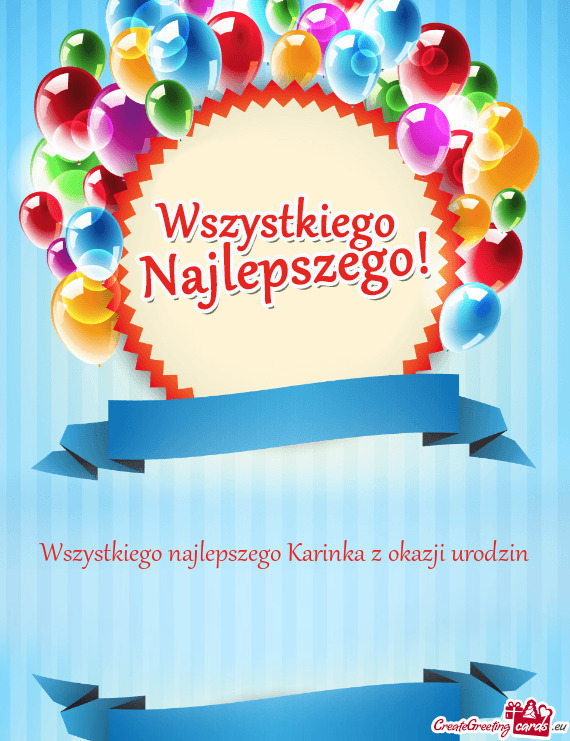 Wszystkiego najlepszego Karinka z okazji urodzin 🥳🌷🎂🍾🍹🎉