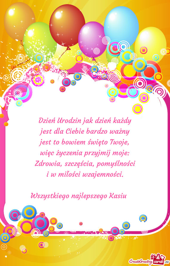 Wszystkiego najlepszego Kasiu💐🎉