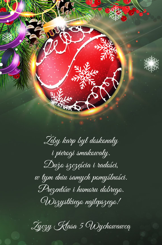 Wszystkiego najlepszego! Klasa 5 Wychowawcą