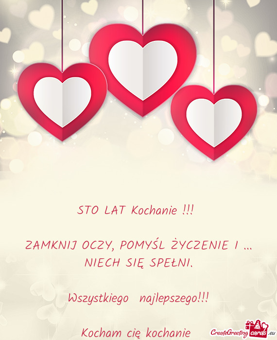 Wszystkiego najlepszego!!! Kocham cię kochanie Staszek