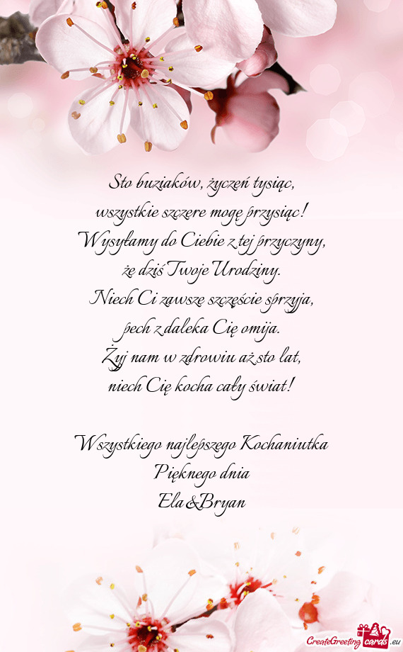 Wszystkiego najlepszego Kochaniutka