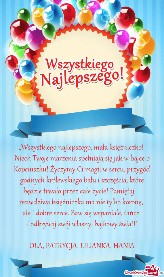 „Wszystkiego najlepszego, mała księżniczko