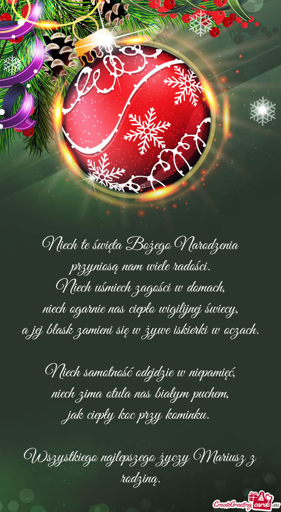 Wszystkiego najlepszego Mariusz z rodziną