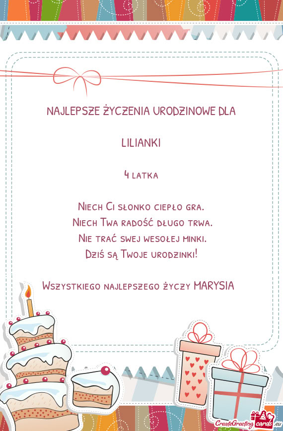 Wszystkiego najlepszego MARYSIA 🙂