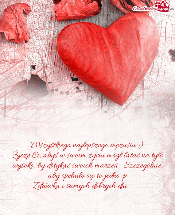 Wszystkiego najlepszego mężusiu ;)