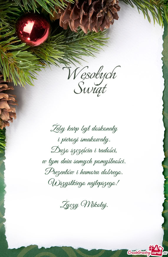 Wszystkiego najlepszego! Mikołaj