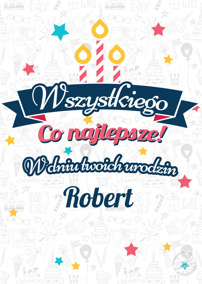 Wszystkiego najlepszego Robert z okazji urodzin