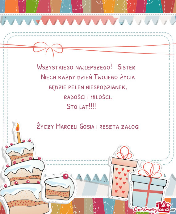 Wszystkiego najlepszego! 🩷 Sister 🩷