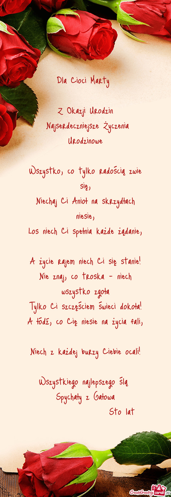 Wszystkiego najlepszego ślą