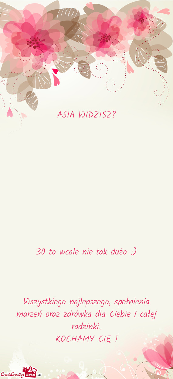 Wszystkiego najlepszego, spełnienia marzeń oraz zdrówka dla Ciebie i całej rodzinki