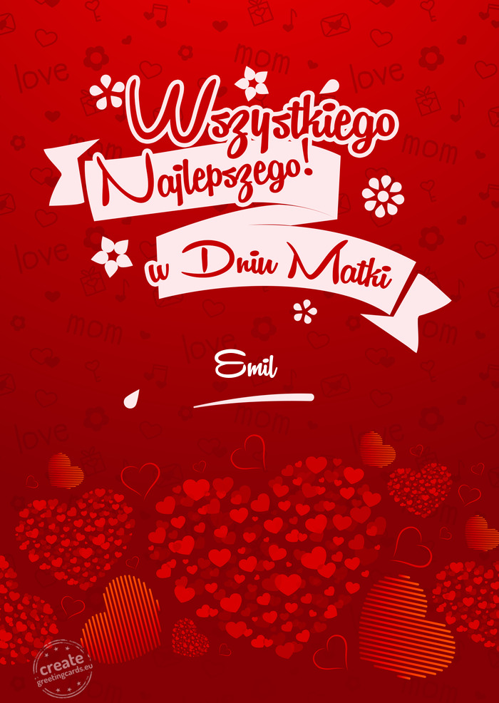 Wszystkiego najlepszego w dniu Matki Emil