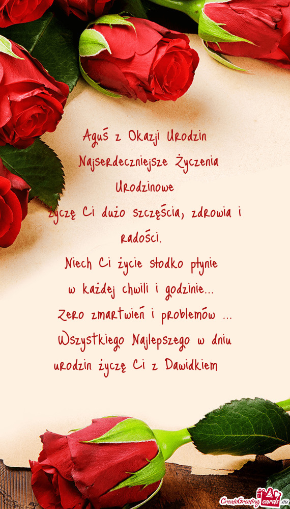 Wszystkiego Najlepszego w dniu urodzin życzę Ci z Dawidkiem 😘