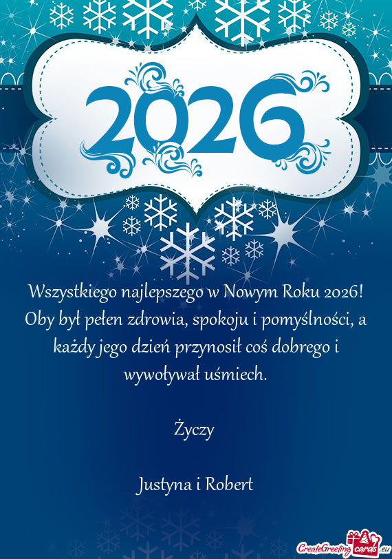 Wszystkiego najlepszego w Nowym Roku 2026! Oby był pełen zdrowia, spokoju i