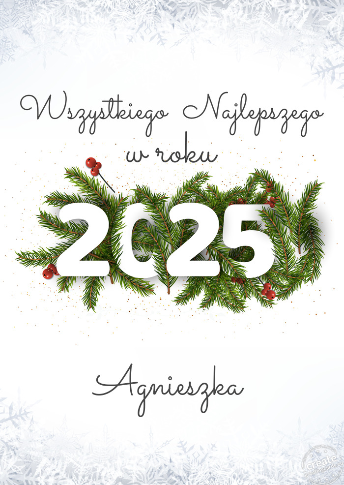 Wszystkiego najlepszego w nowym roku Agnieszka