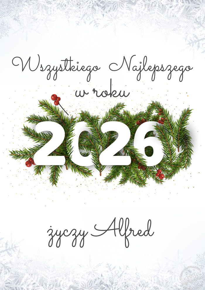 Wszystkiego najlepszego w nowym roku Alfred