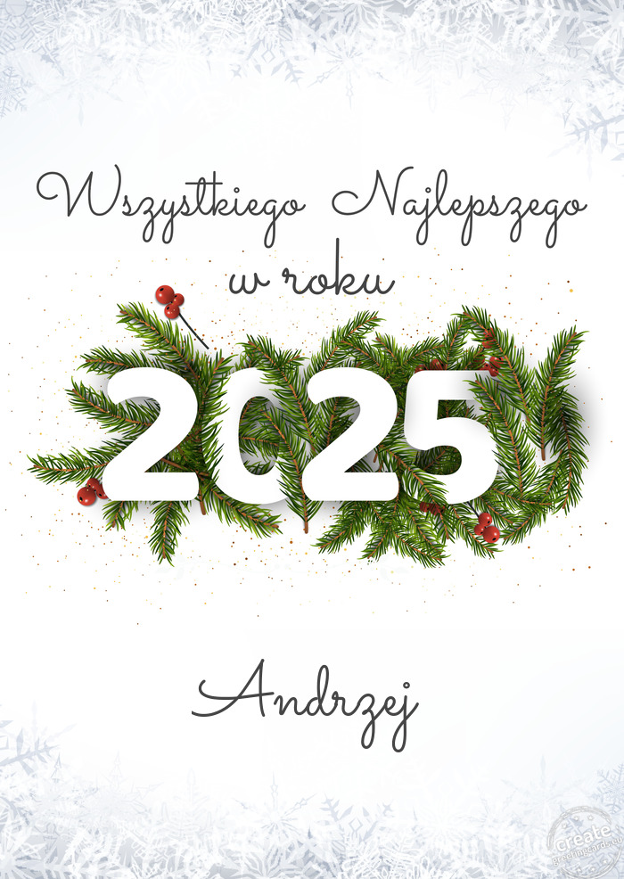 Wszystkiego najlepszego w nowym roku Andrzej