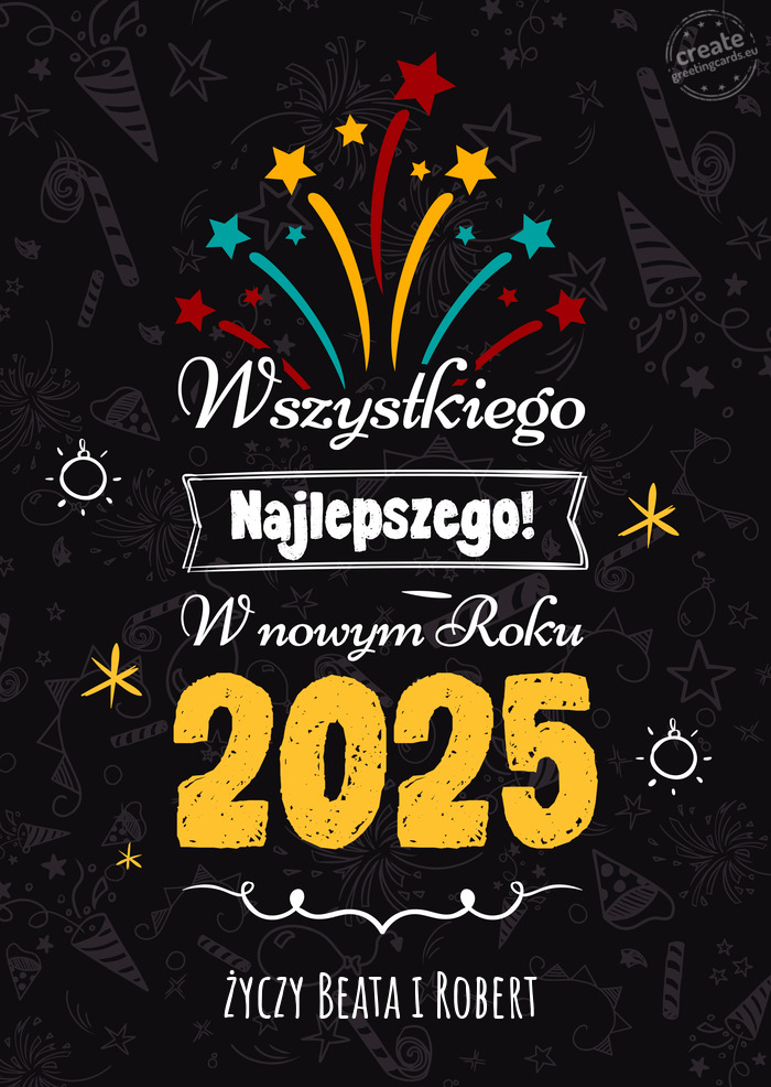 Wszystkiego najlepszego w nowym roku, Beata i Robert