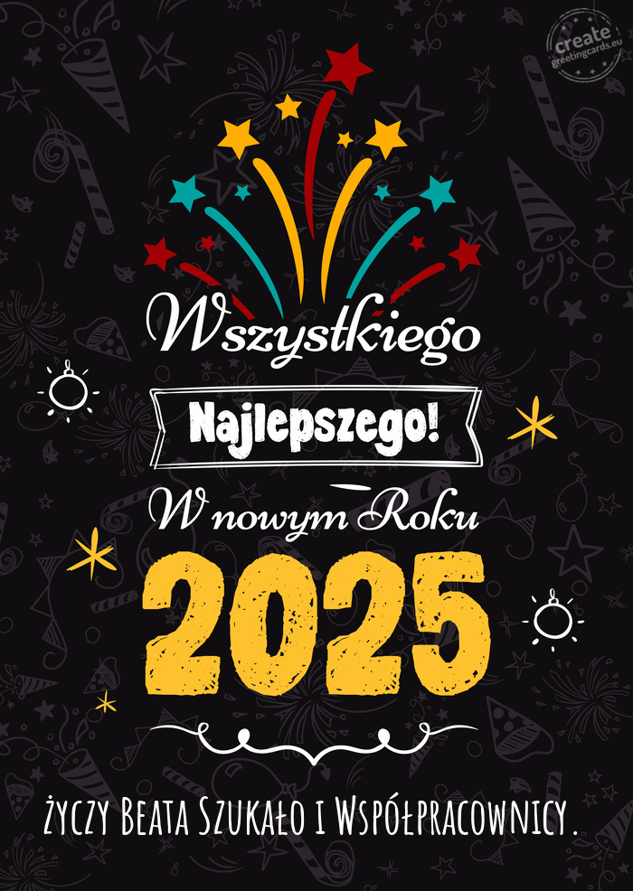 Wszystkiego najlepszego w nowym roku, Beata Szukało i Współpracownicy