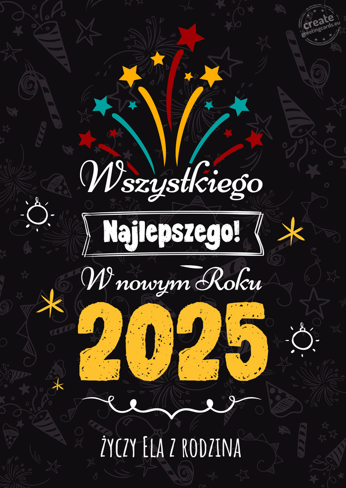 Wszystkiego najlepszego w nowym roku, Ela z rodzina