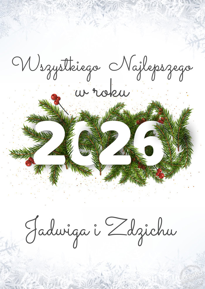 Wszystkiego najlepszego w nowym roku Jadwiga i Zdzichu