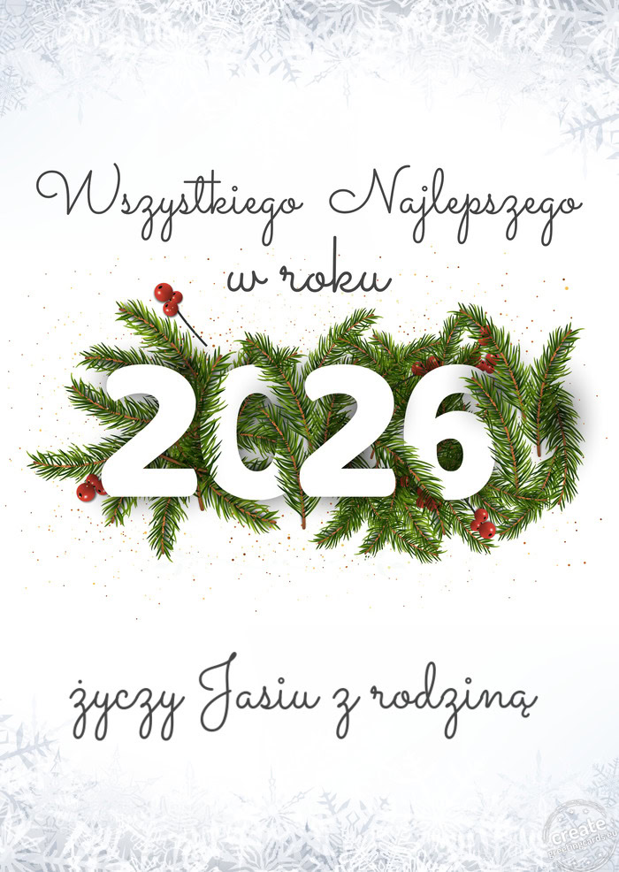 Wszystkiego najlepszego w nowym roku Jasiu z rodziną