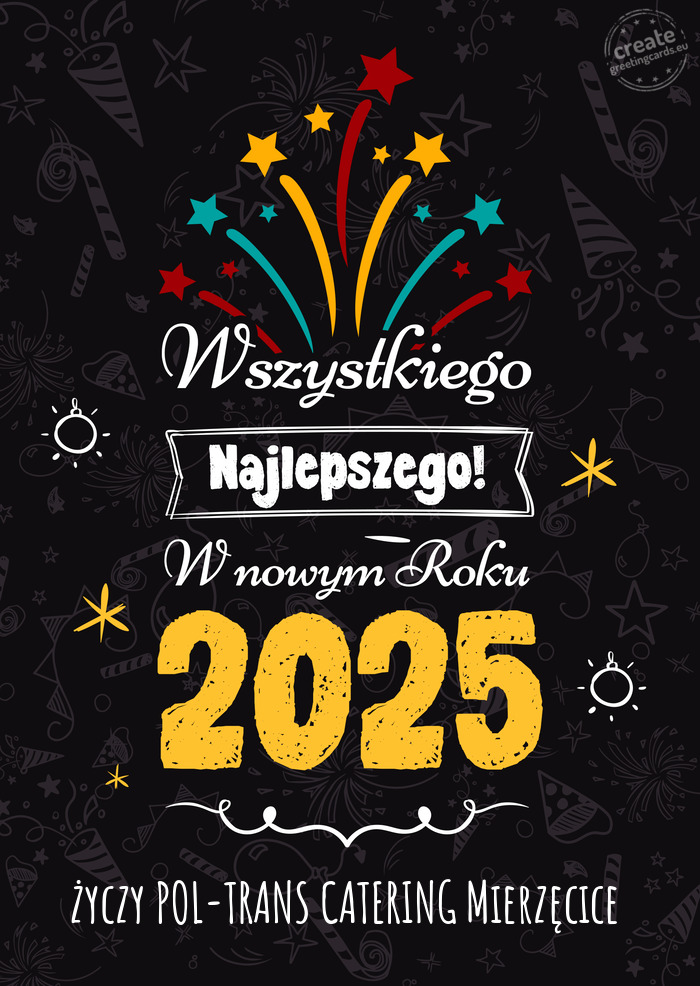 Wszystkiego najlepszego w nowym roku, POL-TRANS CATERING Mierzęcice