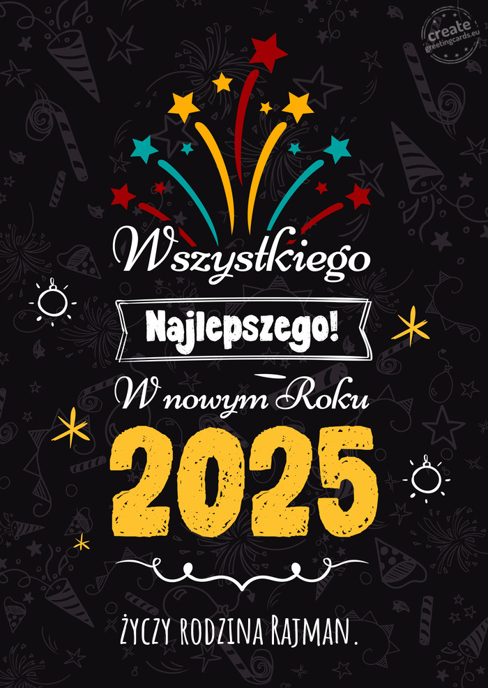Wszystkiego najlepszego w nowym roku, rodzina Rajman