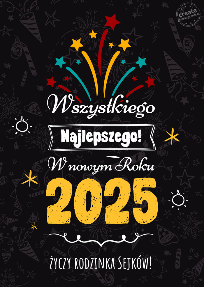 Wszystkiego najlepszego w nowym roku, rodzinka Sejków