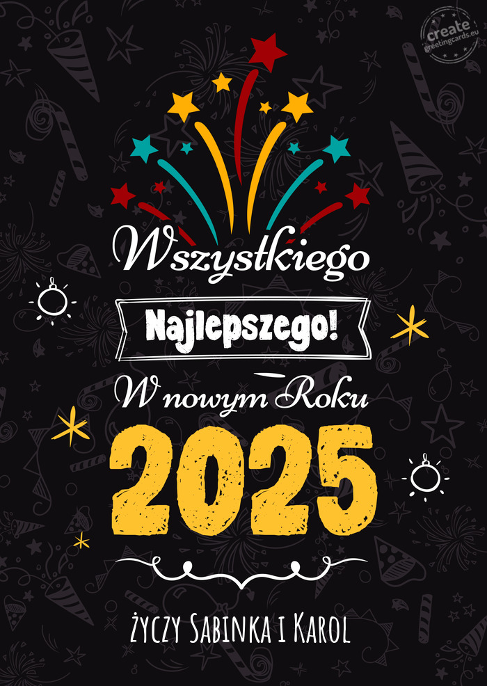 Wszystkiego najlepszego w nowym roku, Sabinka i Karol