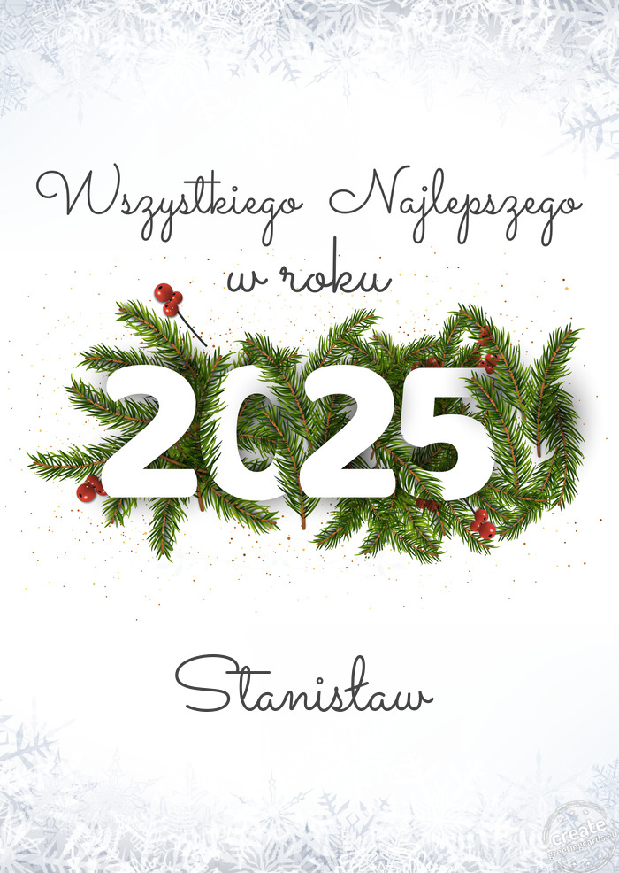 Wszystkiego najlepszego w nowym roku Stanisław