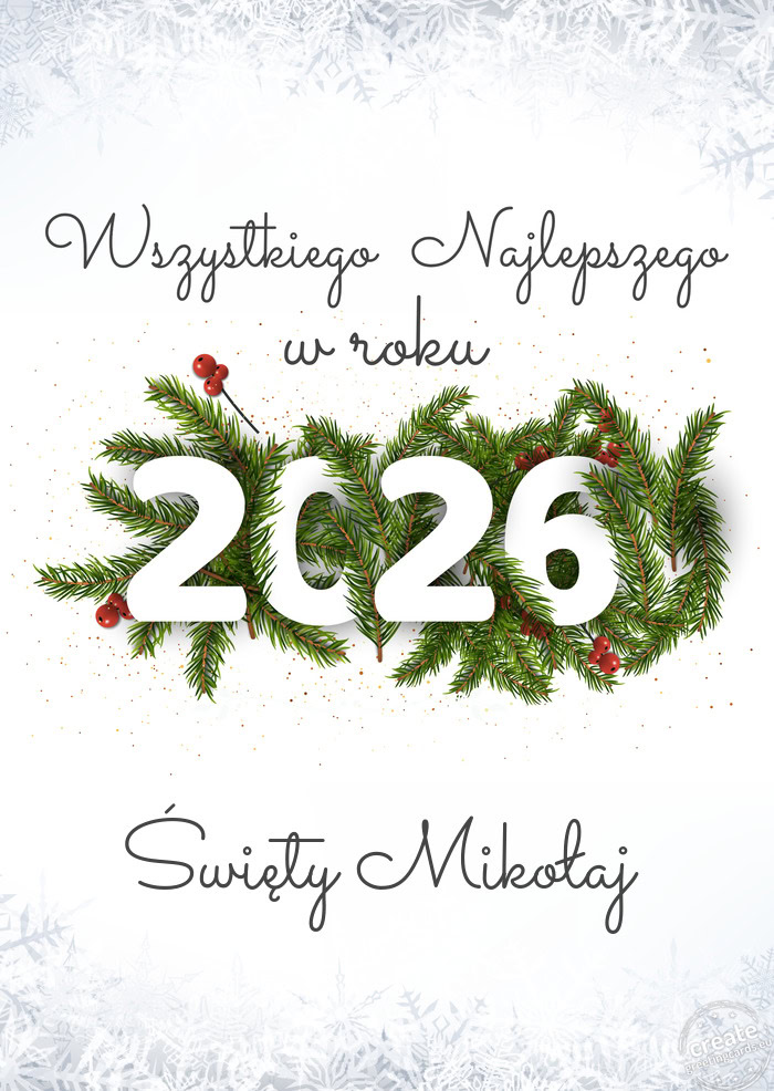 Wszystkiego najlepszego w nowym roku Święty Mikołaj