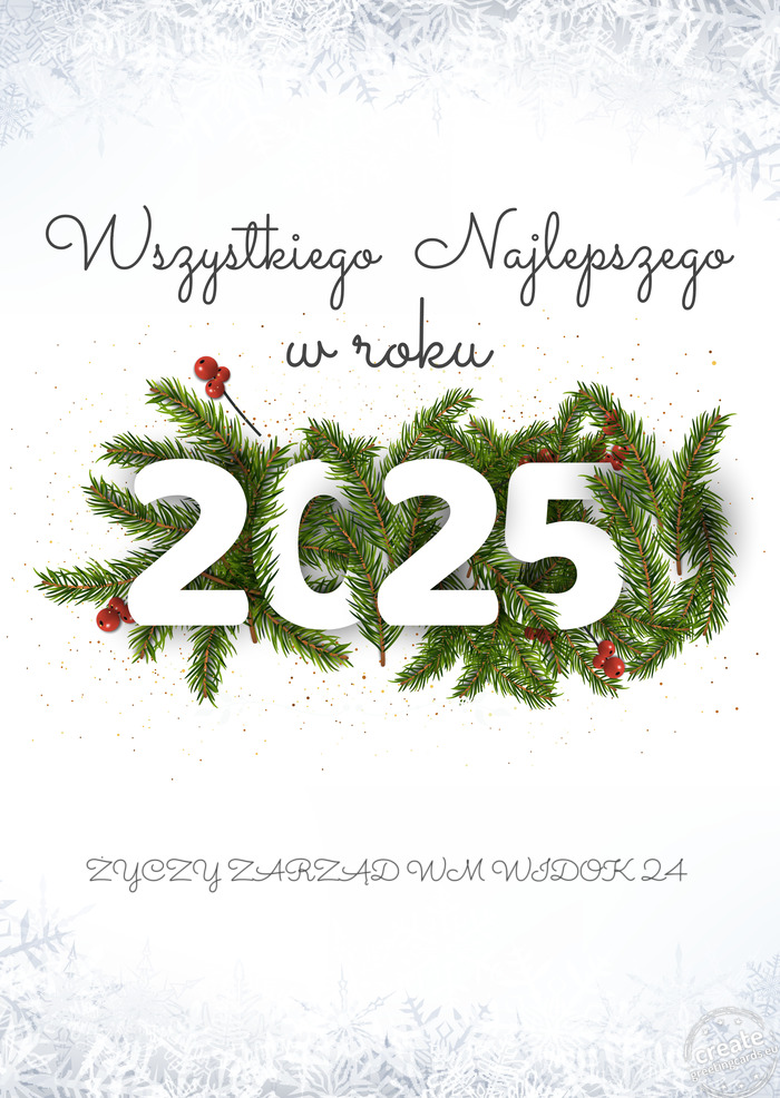 Wszystkiego najlepszego w nowym roku ZARZĄD WM WIDOK 24